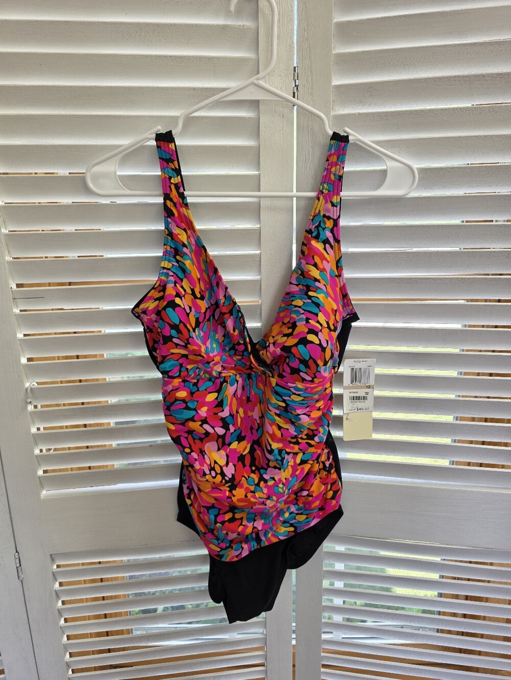 Tropical Honey Retro One-Piece Women's Swimsuit Size 12